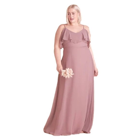 🆕 JANE CONVERTIBLE DRESS CURVECHIFFON DARK MAUVE size 1X
